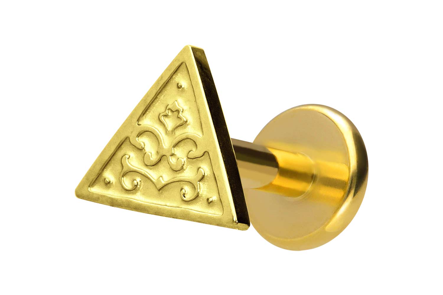 Titan Labret Piercing mit Innengewinde DREIECK